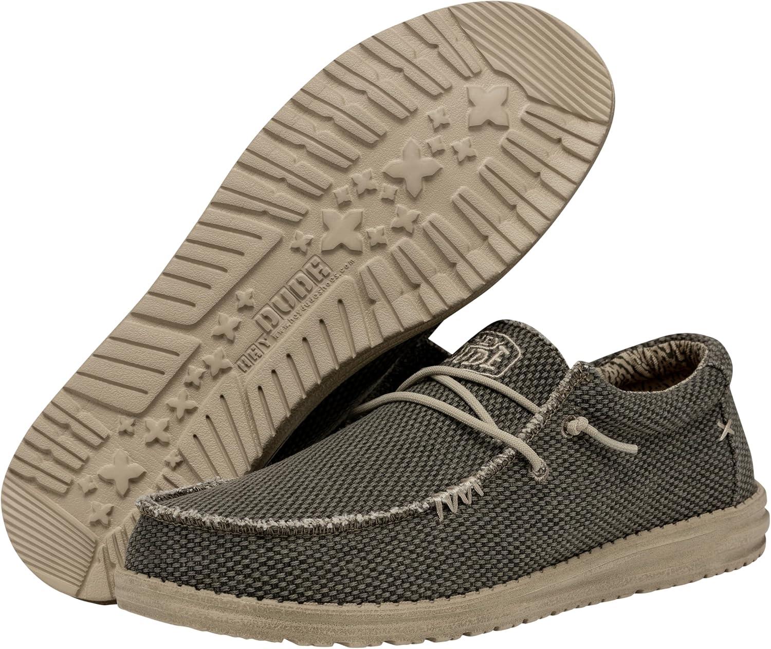 imageHEYDUDE Womens Wendy Canvas Womens Shoes Womens Slipon Loafers Comfortable ampamp LightWeightArmy