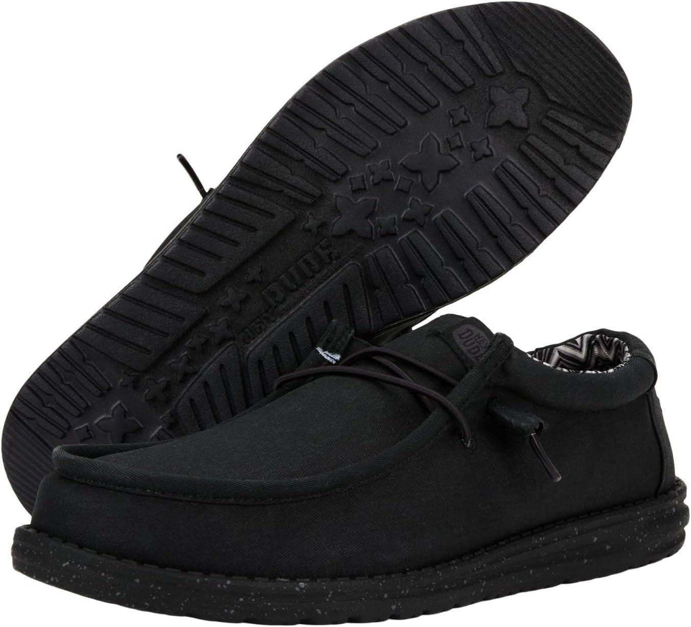 imageHEYDUDE Womens Wendy Canvas Womens Shoes Womens Slipon Loafers Comfortable ampamp LightWeightBlackBlack