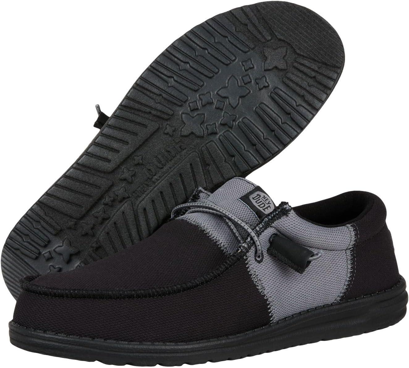imageHEYDUDE Womens Wendy Canvas Womens Shoes Womens Slipon Loafers Comfortable ampamp LightWeightBlackGrey