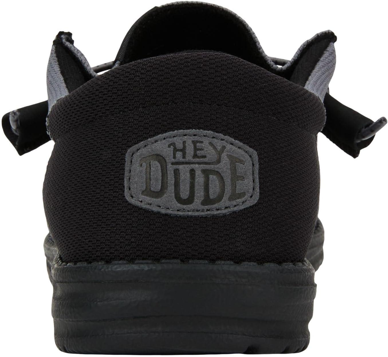 imageHEYDUDE Womens Wendy Canvas Womens Shoes Womens Slipon Loafers Comfortable ampamp LightWeightBlackGrey