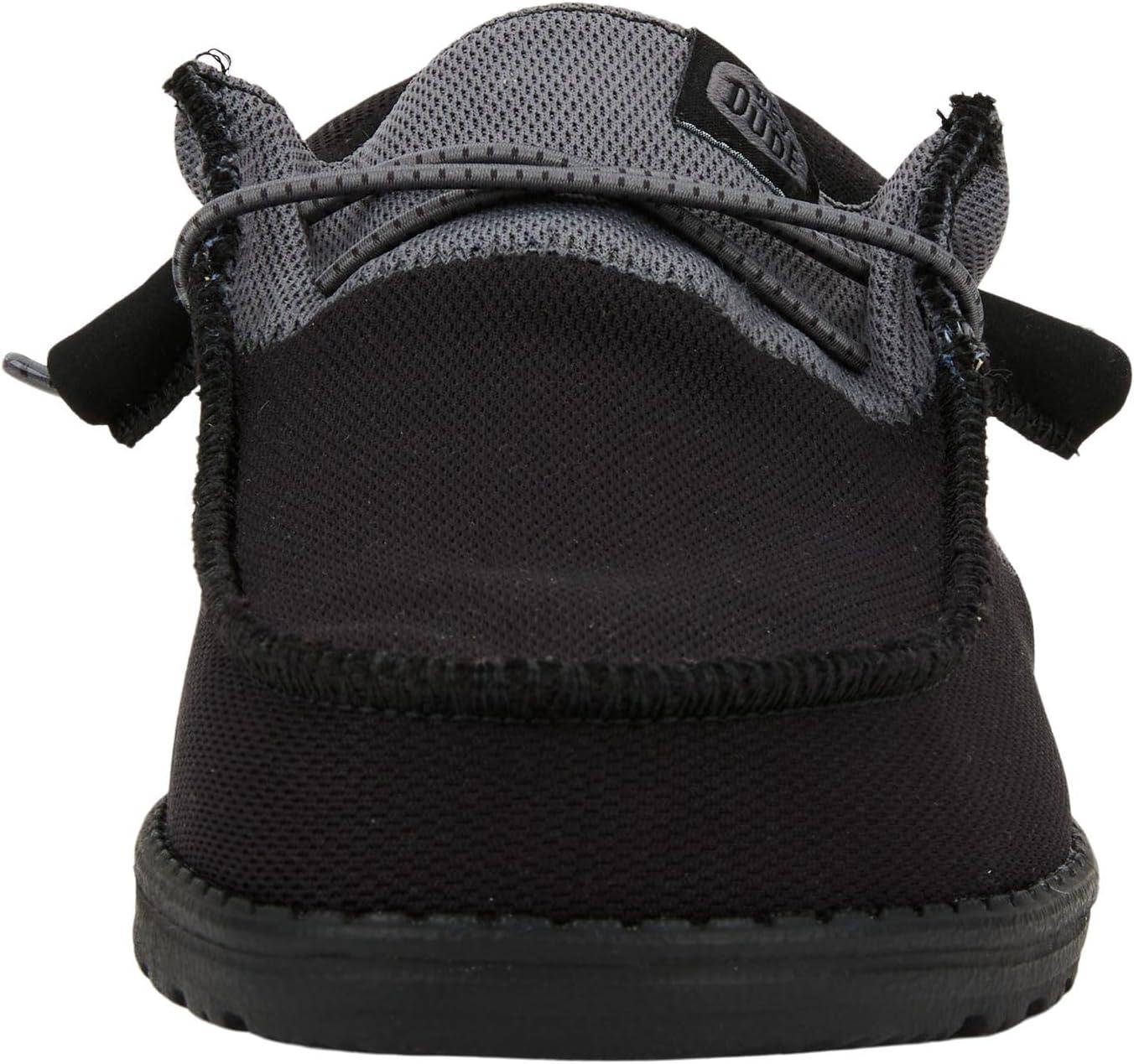imageHEYDUDE Womens Wendy Canvas Womens Shoes Womens Slipon Loafers Comfortable ampamp LightWeightBlackGrey