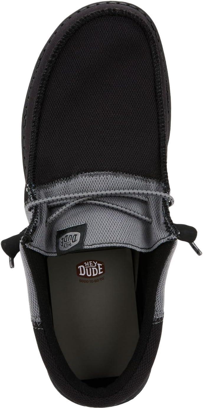 imageHEYDUDE Womens Wendy Canvas Womens Shoes Womens Slipon Loafers Comfortable ampamp LightWeightBlackGrey