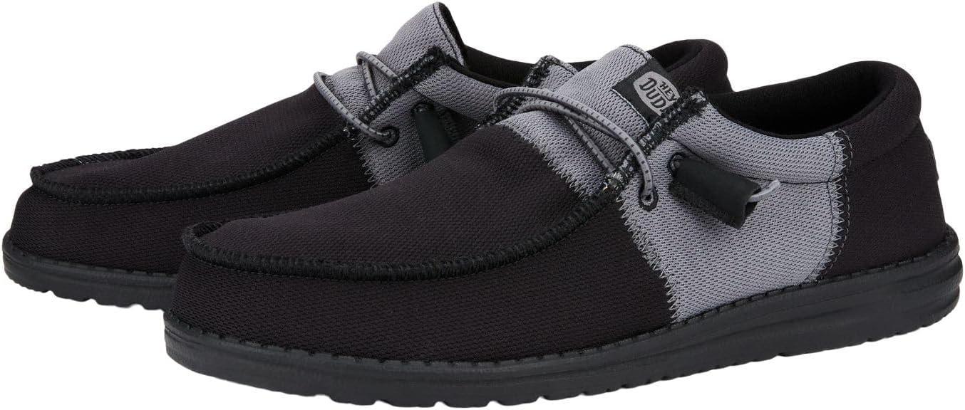 imageHEYDUDE Womens Wendy Canvas Womens Shoes Womens Slipon Loafers Comfortable ampamp LightWeightBlackGrey