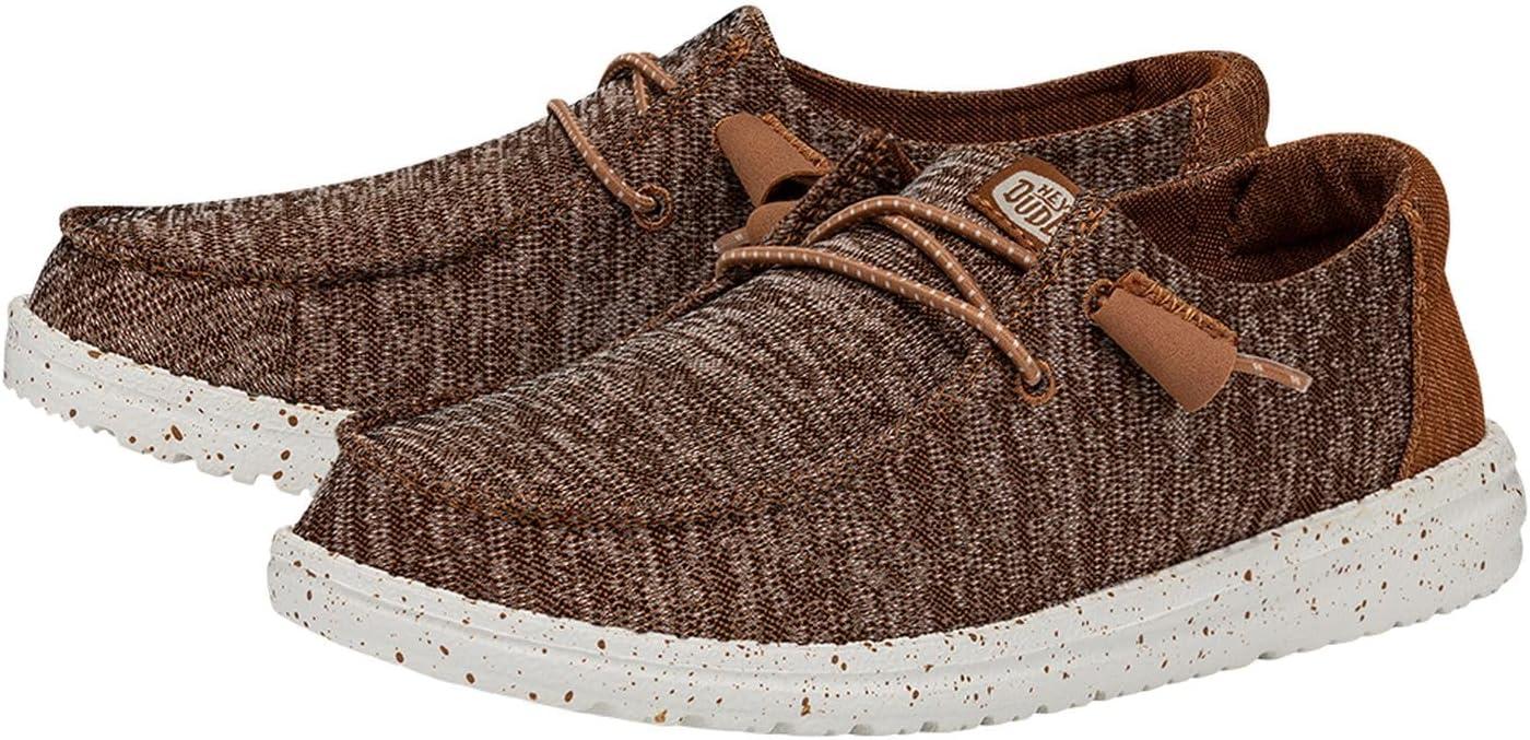 imageHEYDUDE Womens Wendy Canvas Womens Shoes Womens Slipon Loafers Comfortable ampamp LightWeightBrown