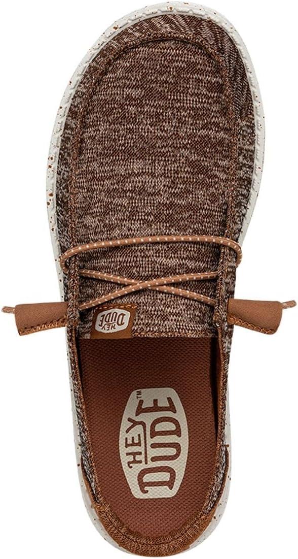 imageHEYDUDE Womens Wendy Canvas Womens Shoes Womens Slipon Loafers Comfortable ampamp LightWeightBrown
