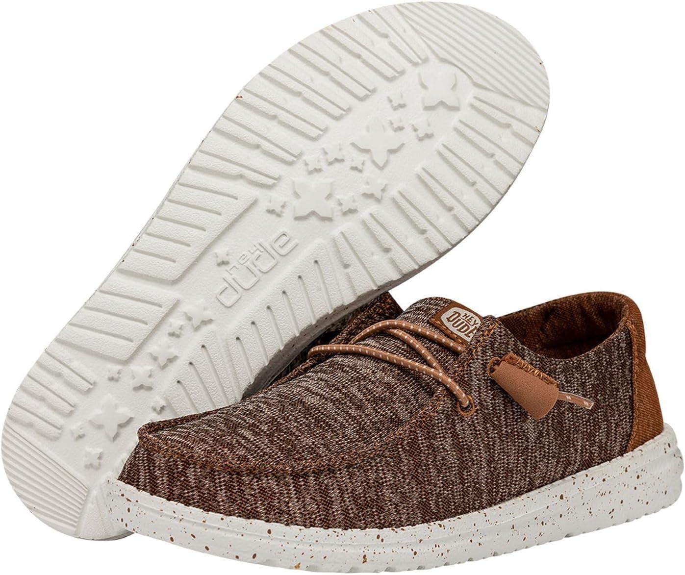 imageHEYDUDE Womens Wendy Canvas Womens Shoes Womens Slipon Loafers Comfortable ampamp LightWeightBrown