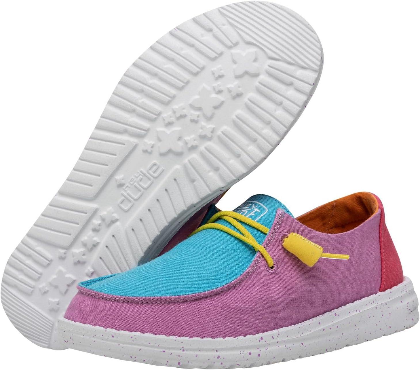 imageHEYDUDE Womens Wendy Canvas Womens Shoes Womens Slipon Loafers Comfortable ampamp LightWeightColor Block