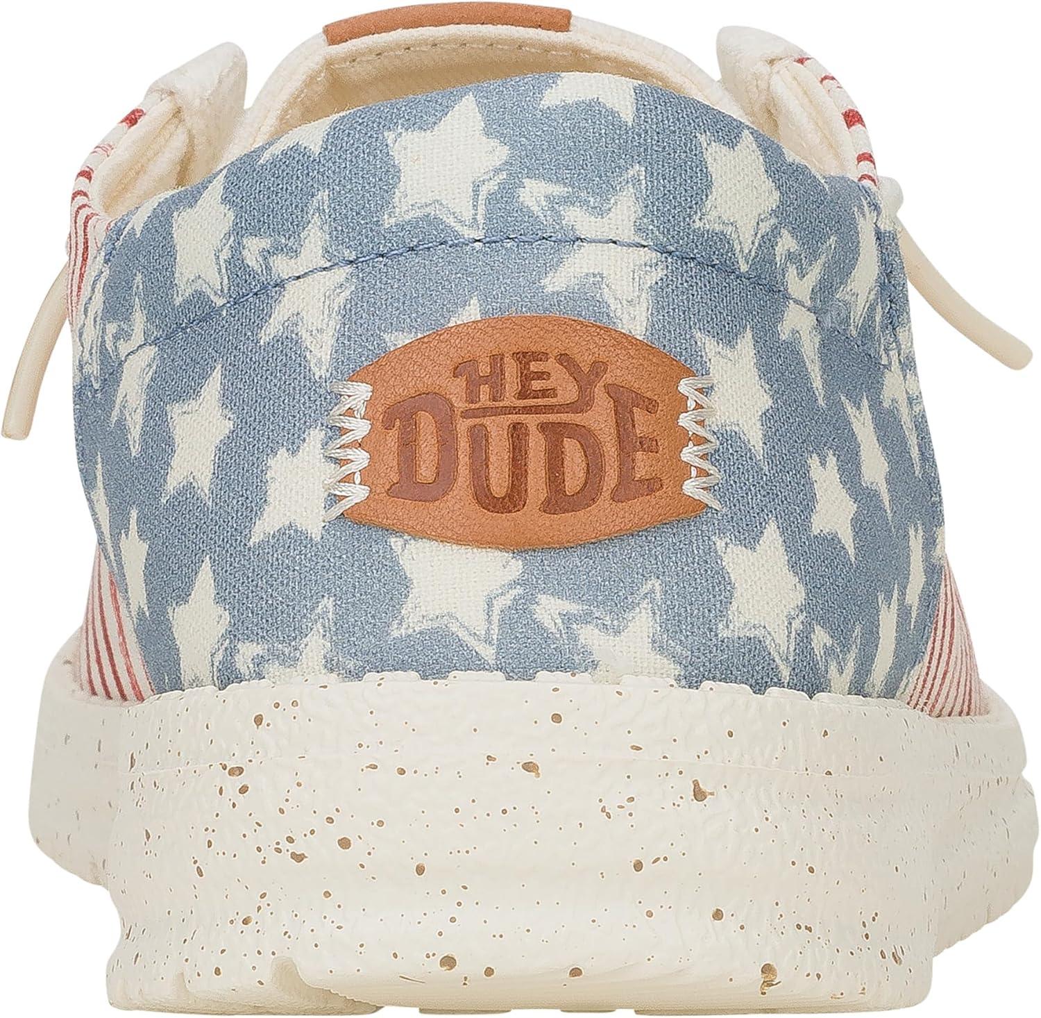 imageHEYDUDE Womens Wendy Canvas Womens Shoes Womens Slipon Loafers Comfortable ampamp LightWeightFunk American Flag
