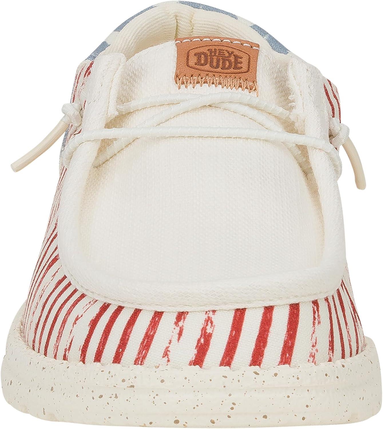 imageHEYDUDE Womens Wendy Canvas Womens Shoes Womens Slipon Loafers Comfortable ampamp LightWeightFunk American Flag