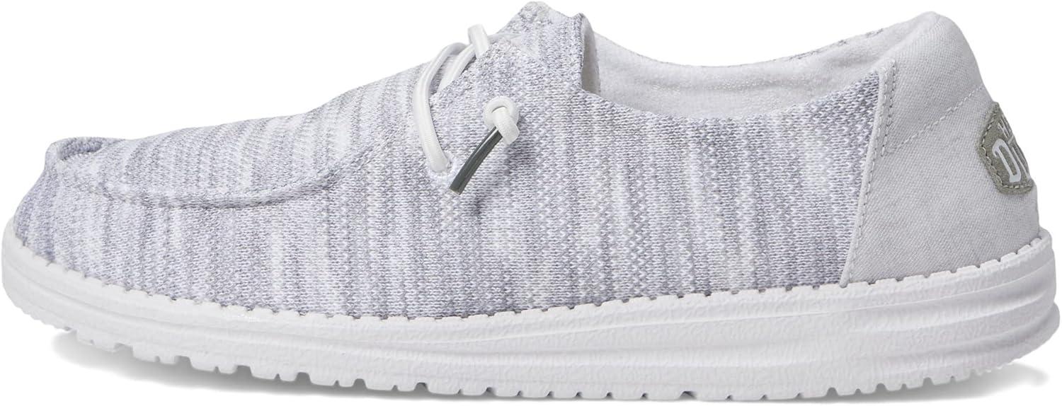 imageHEYDUDE Womens Wendy Canvas Womens Shoes Womens Slipon Loafers Comfortable ampamp LightWeightGlacier Grey Wide