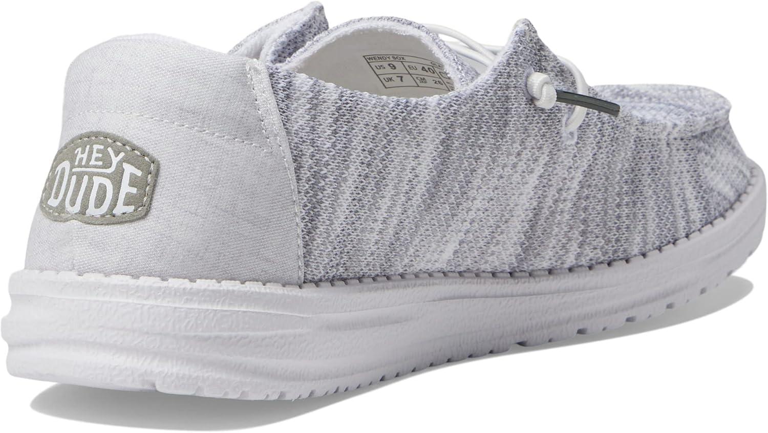 imageHEYDUDE Womens Wendy Canvas Womens Shoes Womens Slipon Loafers Comfortable ampamp LightWeightGlacier Grey Wide