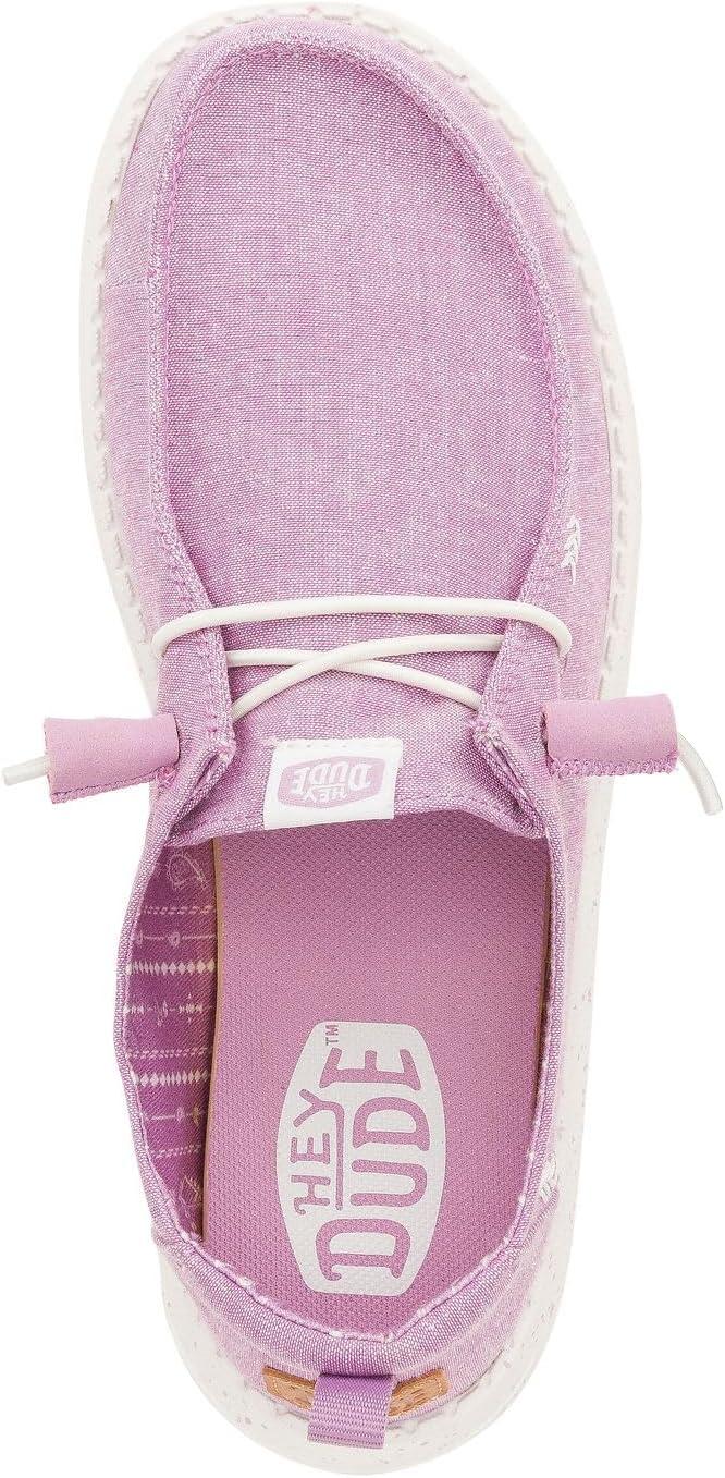 imageHEYDUDE Womens Wendy Canvas Womens Shoes Womens Slipon Loafers Comfortable ampamp LightWeightLilac
