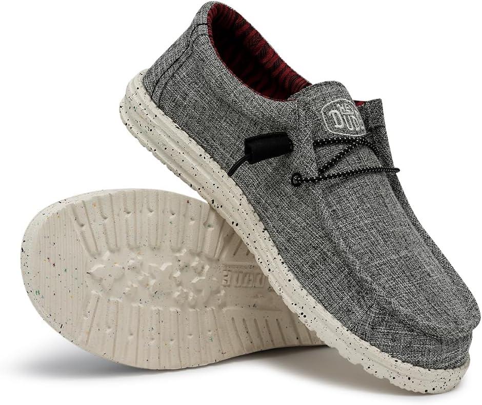 imageHEYDUDE Womens Wendy Canvas Womens Shoes Womens Slipon Loafers Comfortable ampamp LightWeightLinen Black 2