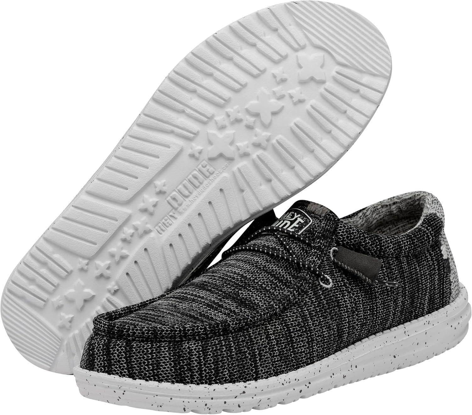imageHEYDUDE Womens Wendy Canvas Womens Shoes Womens Slipon Loafers Comfortable ampamp LightWeightMeteorite