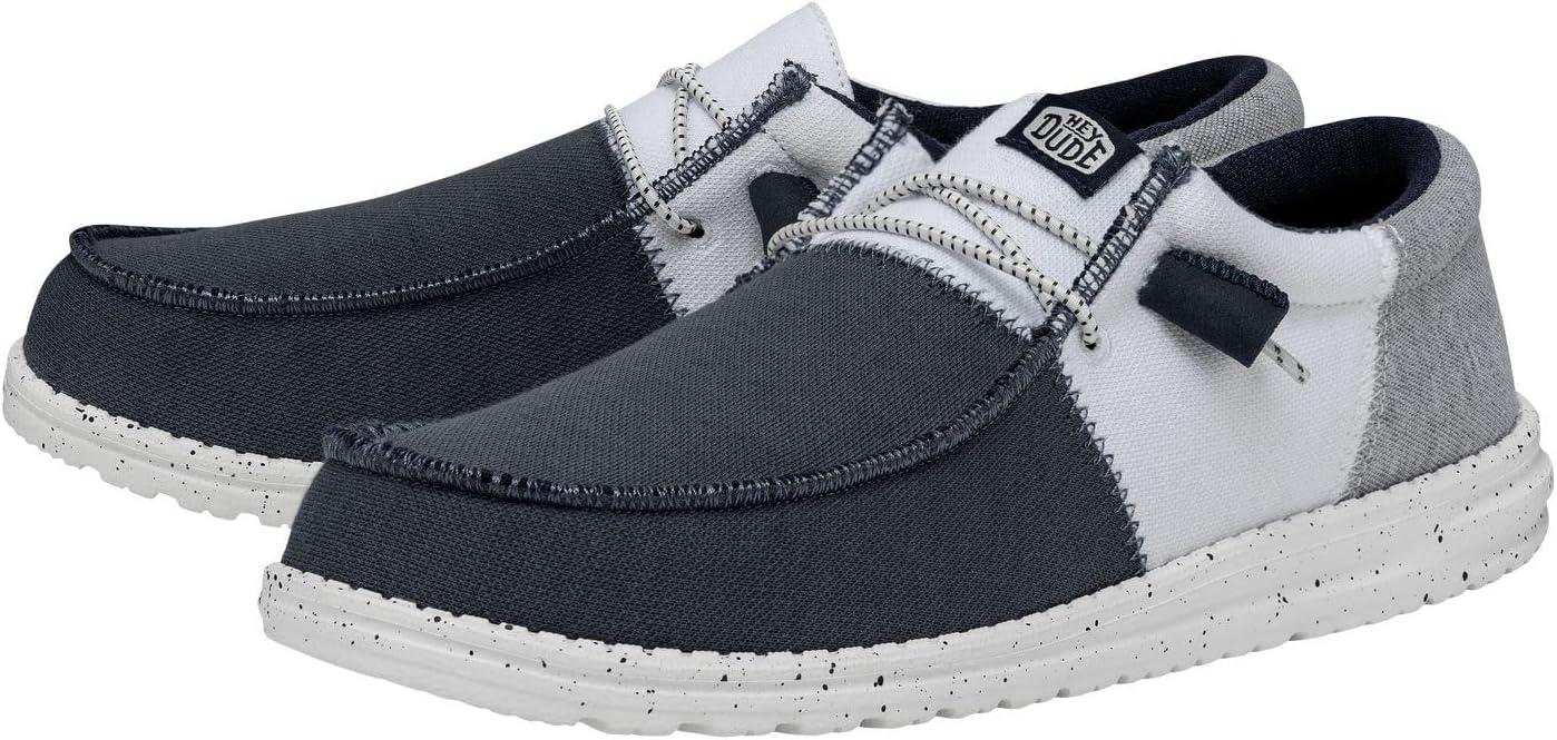 imageHEYDUDE Womens Wendy Canvas Womens Shoes Womens Slipon Loafers Comfortable ampamp LightWeightNavy