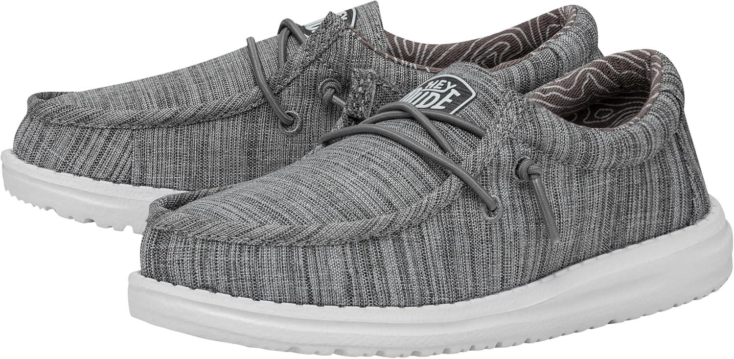 imageHEYDUDE Womens Wendy Canvas Womens Shoes Womens Slipon Loafers Comfortable ampamp LightWeightStone