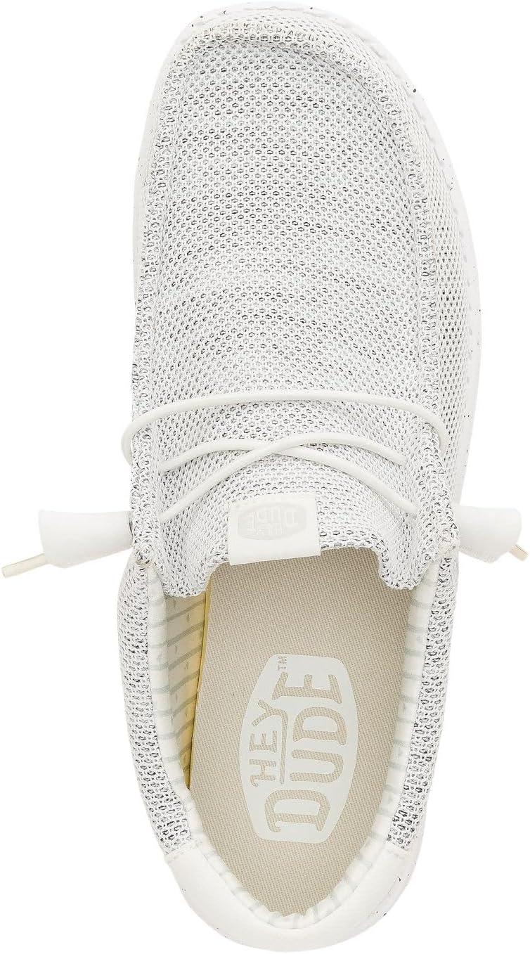 imageHEYDUDE Womens Wendy Canvas Womens Shoes Womens Slipon Loafers Comfortable ampamp LightWeightStorm White