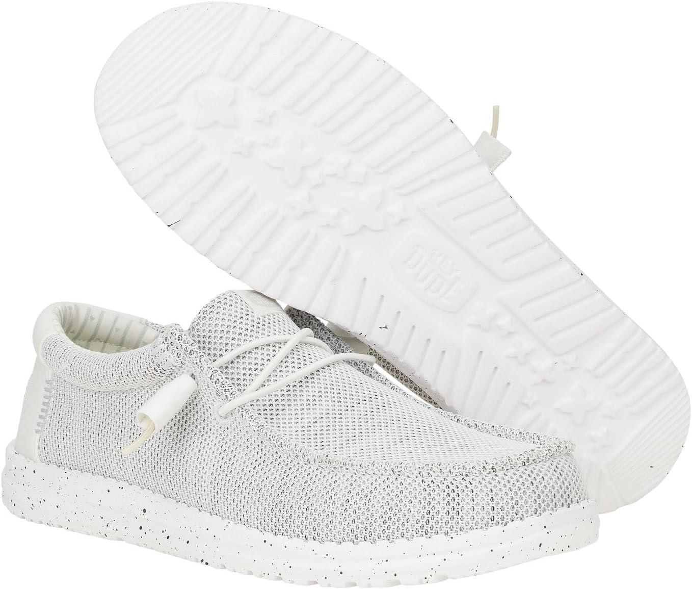 imageHEYDUDE Womens Wendy Canvas Womens Shoes Womens Slipon Loafers Comfortable ampamp LightWeightStorm White