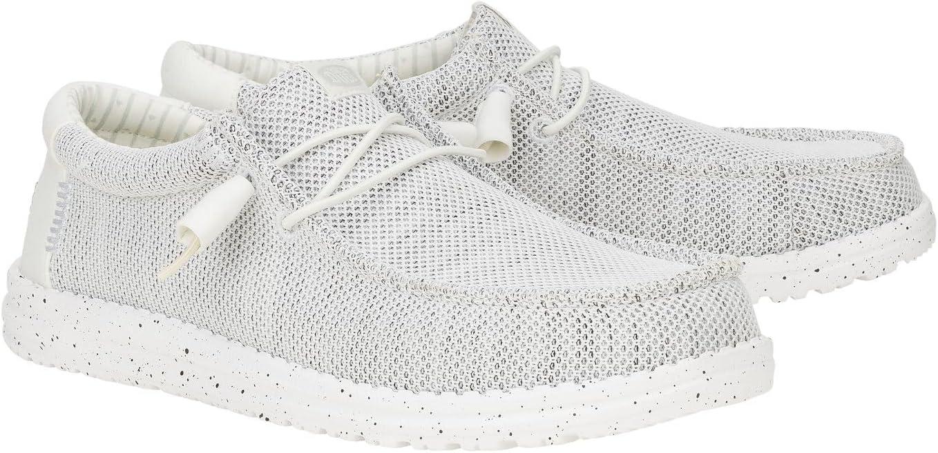 imageHEYDUDE Womens Wendy Canvas Womens Shoes Womens Slipon Loafers Comfortable ampamp LightWeightStorm White