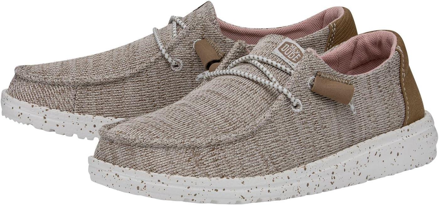 imageHEYDUDE Womens Wendy Canvas Womens Shoes Womens Slipon Loafers Comfortable ampamp LightWeightWalnut