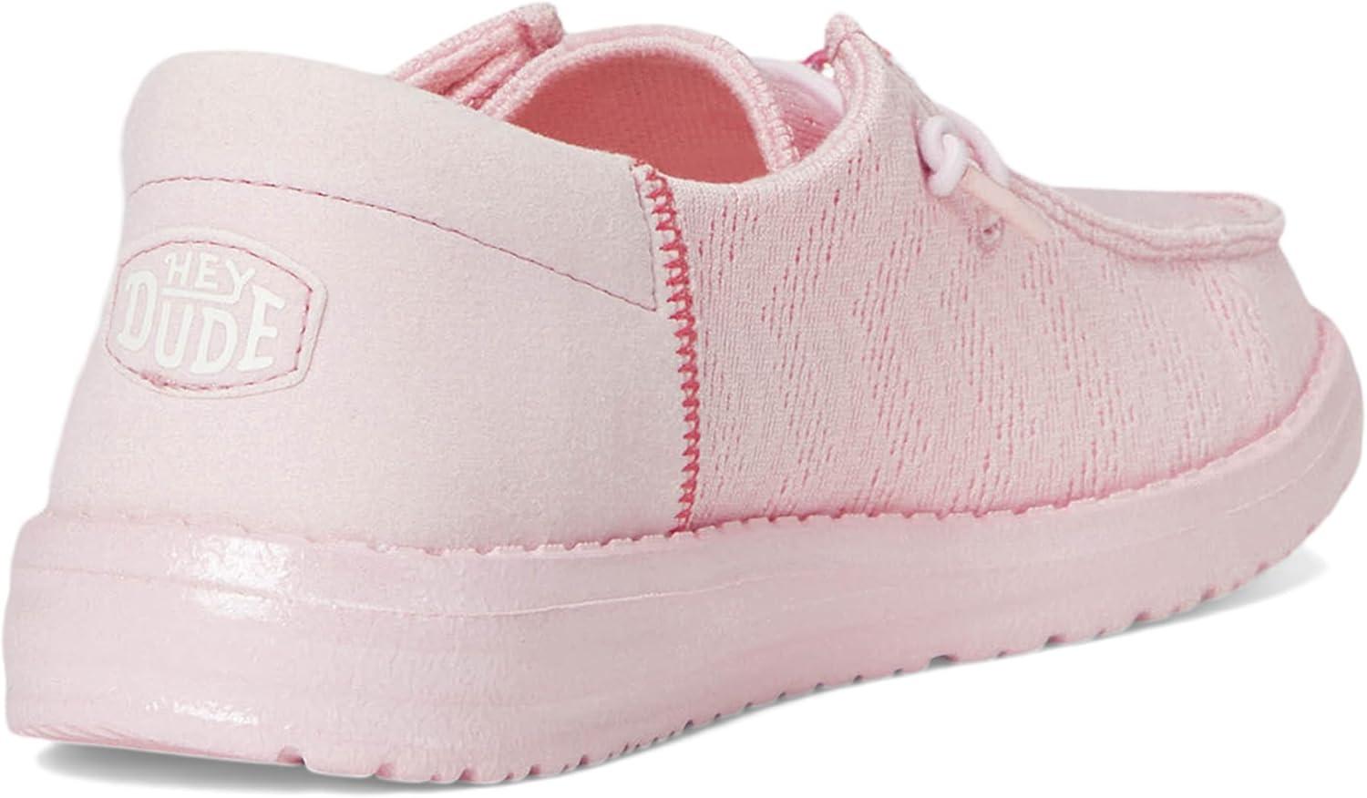 imageHEYDUDE Womens Wendy Funk Shoelry Little Big Kid SlipOnLight Pink