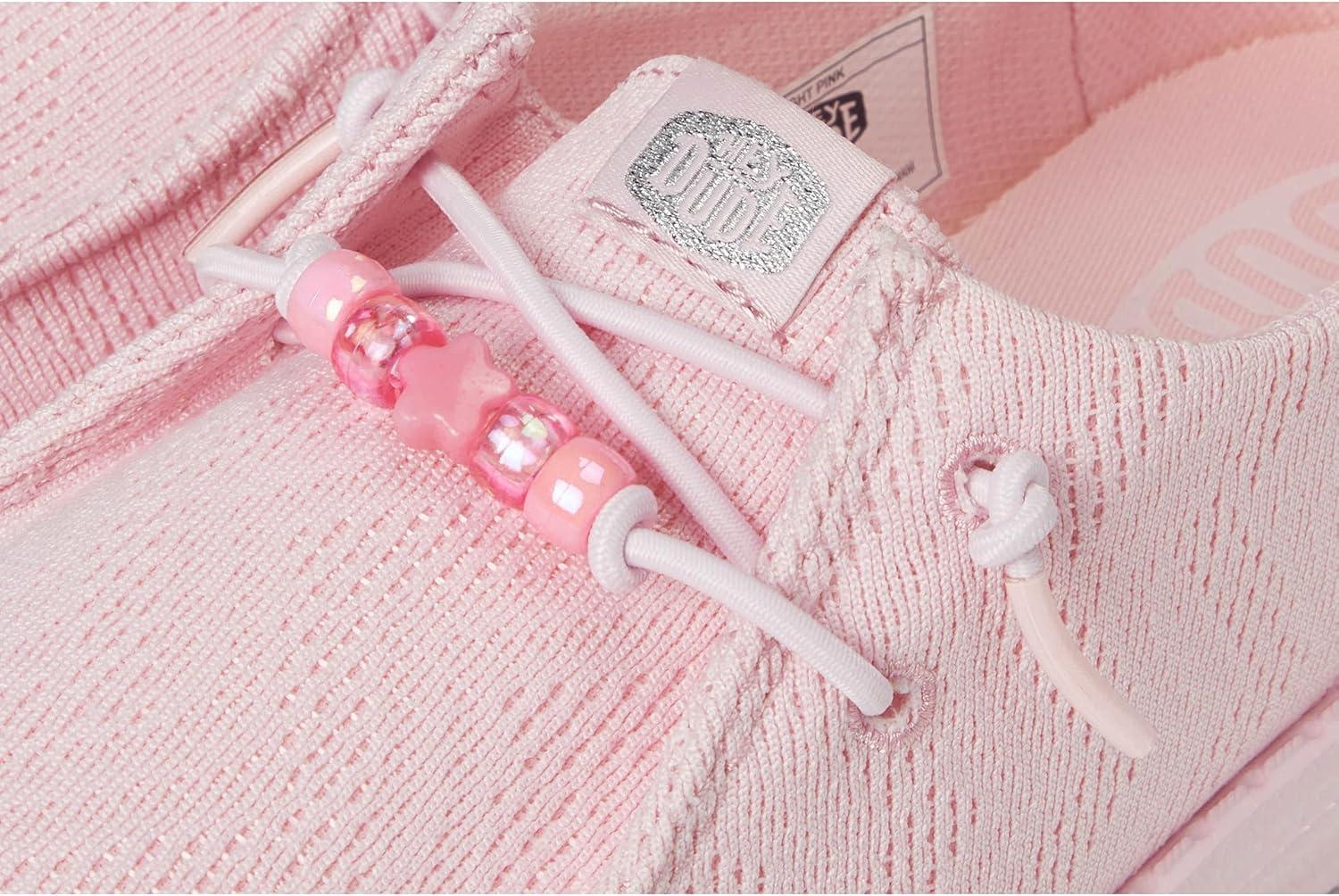 imageHEYDUDE Womens Wendy Funk Shoelry Little Big Kid SlipOnLight Pink