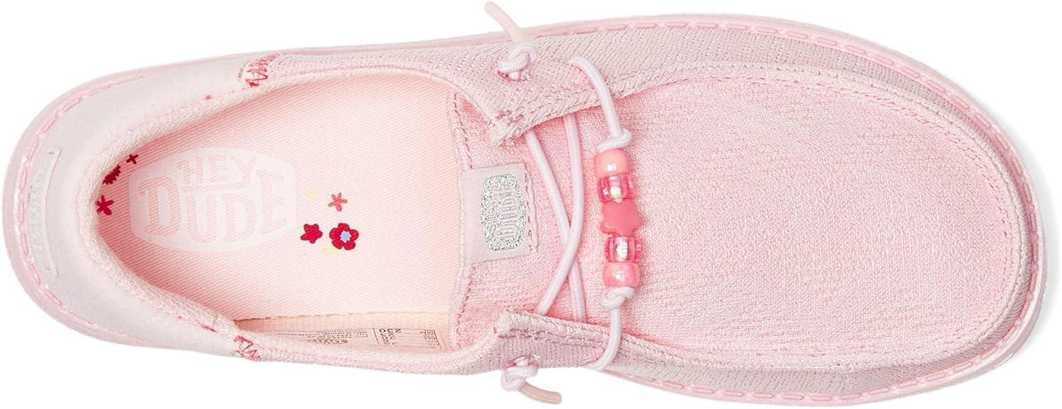 imageHEYDUDE Womens Wendy Funk Shoelry Little Big Kid SlipOnLight Pink