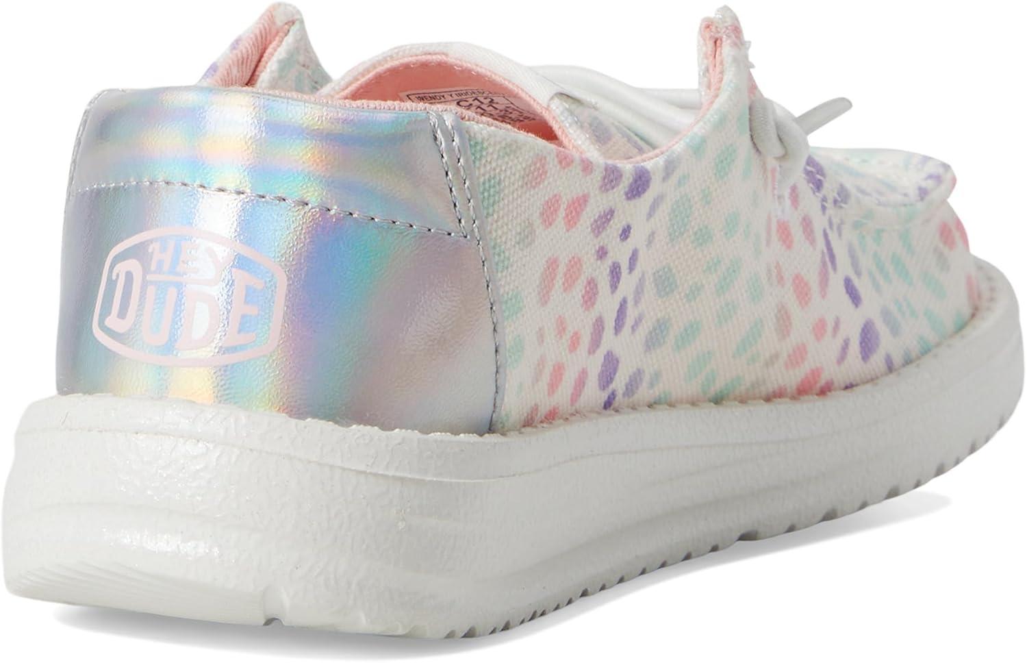 imageHEYDUDE Womens Wendy Iridescent Leo Little Big Kid LoaferWhiteMulti