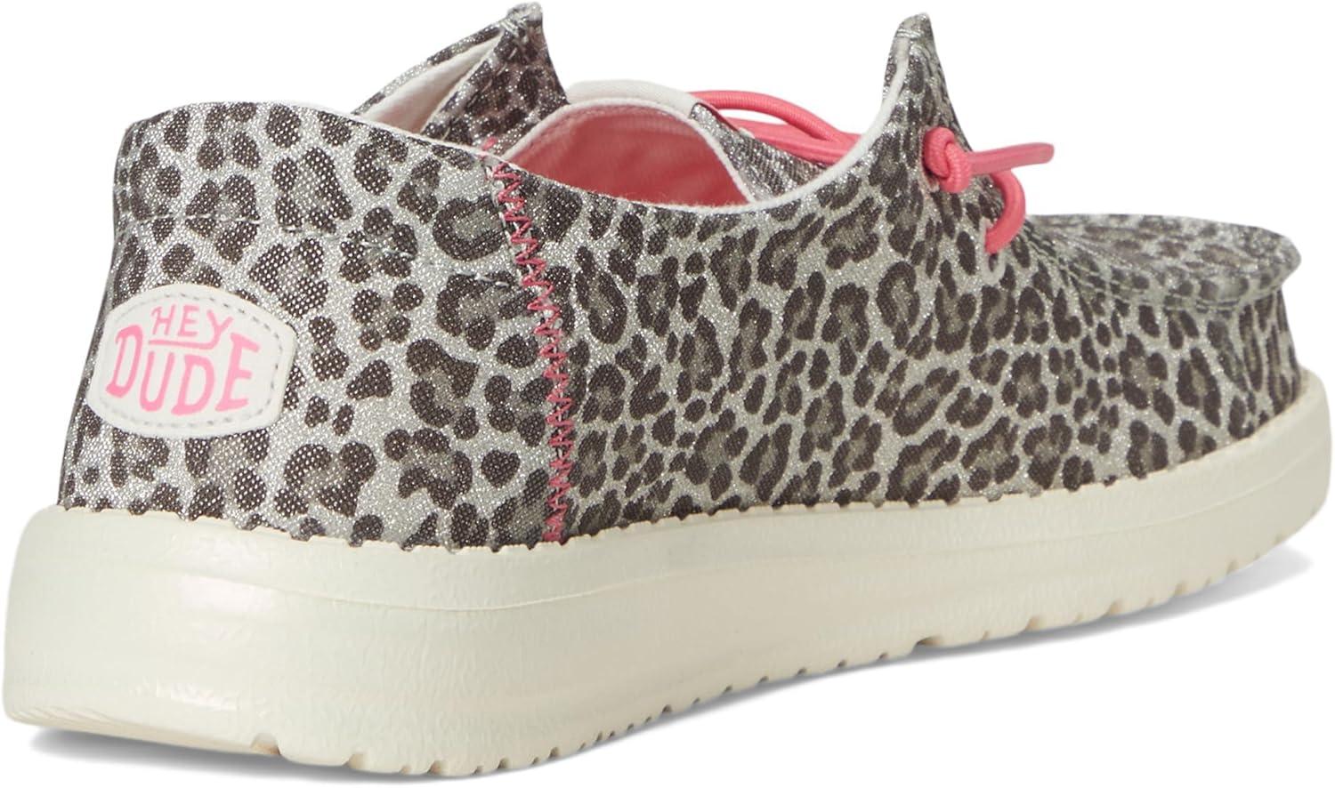 imageHEYDUDE Womens Wendy Luxe Leo Little Big Kid SlipOnNaturalBlack