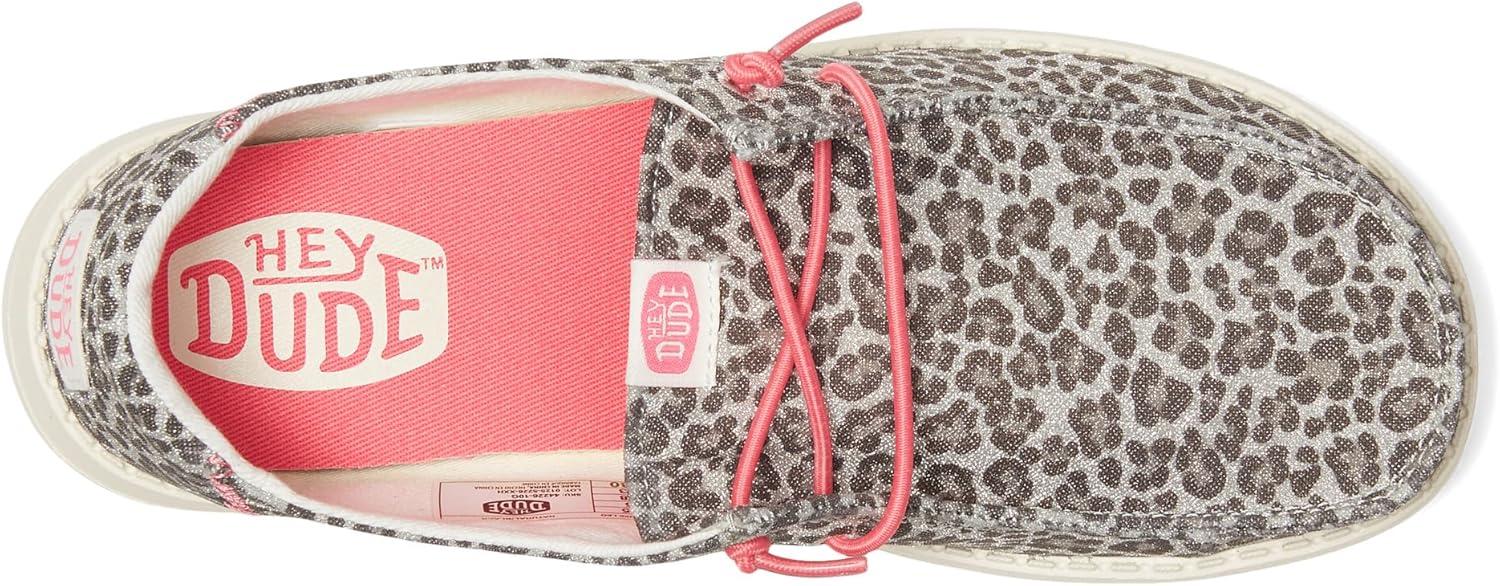 imageHEYDUDE Womens Wendy Luxe Leo Little Big Kid SlipOnNaturalBlack