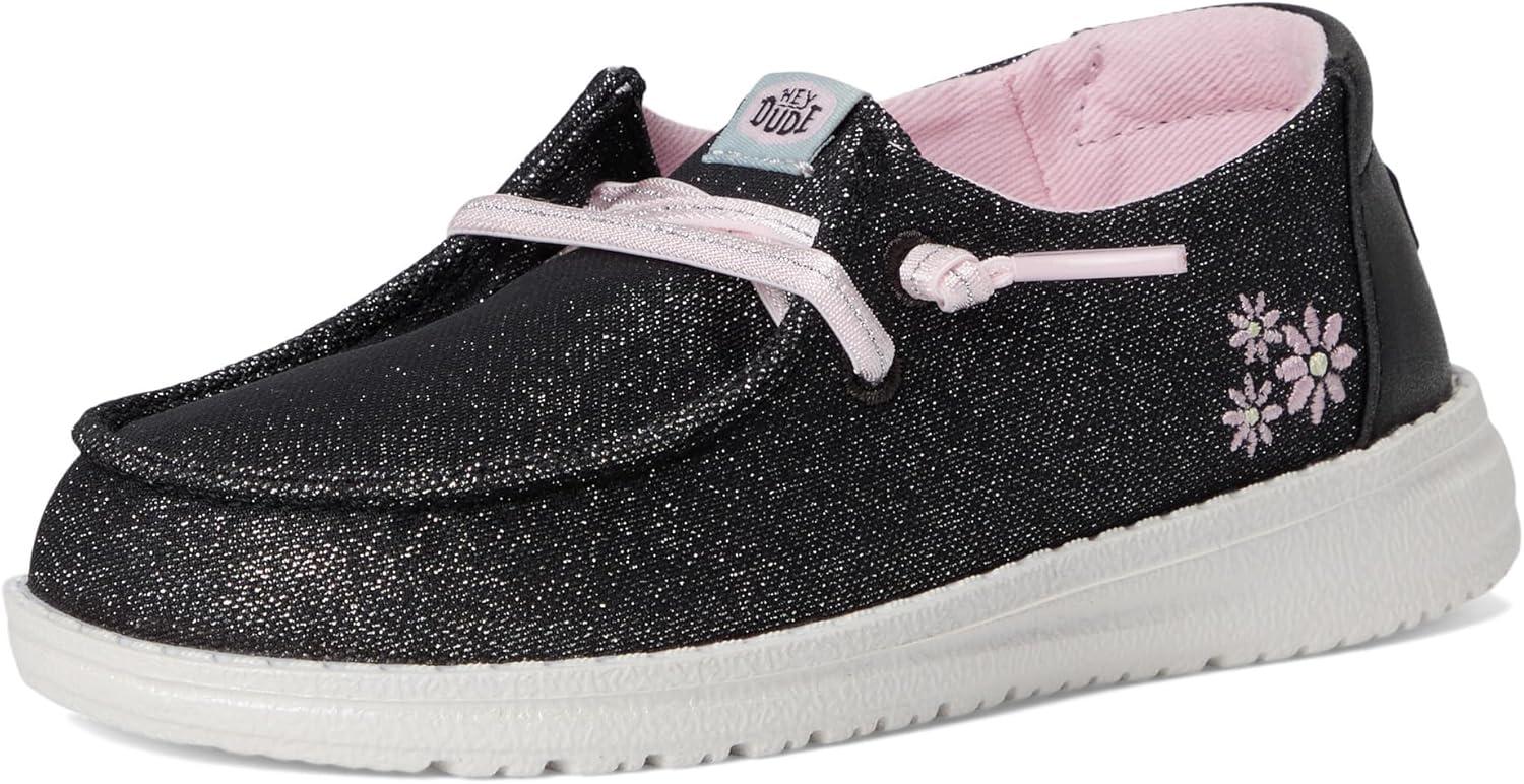 imageHEYDUDE Womens Wendy Shimmer Flower Toddler SlipOnCharcoal