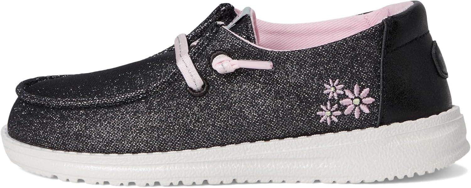 imageHEYDUDE Womens Wendy Shimmer Flower Toddler SlipOnCharcoal