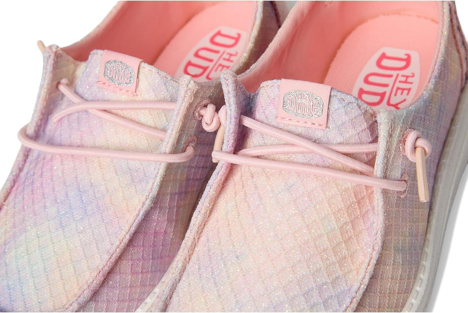 imageHey Dude Girls Wendy Iridescent Leo Little Big Kid LoaferCoral PinkMulti