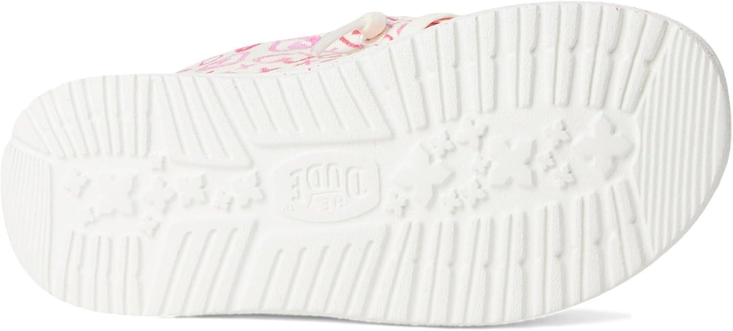 imageHey Dude Girls Wendy Watercolor Hearts Little Big Kid LoaferPinkWhite