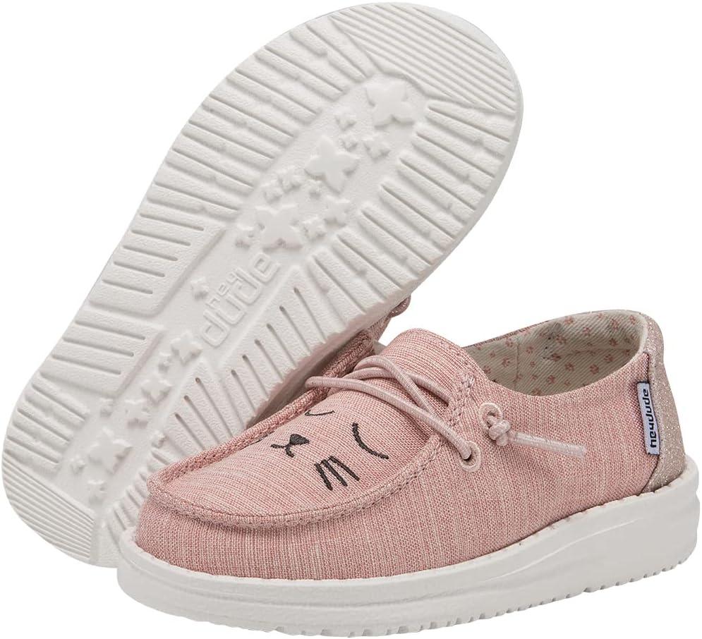 imageHey Dude Girls Wendy Youth Multiple Sizes ampamp Colors  Girls Shoes  Girls Lace Up Loafers  Lightweight ampamp ComfortableSparkling Kitty