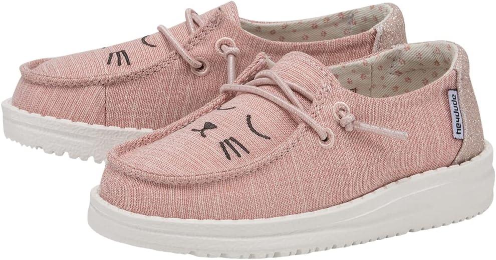 imageHey Dude Girls Wendy Youth Multiple Sizes ampamp Colors  Girls Shoes  Girls Lace Up Loafers  Lightweight ampamp ComfortableSparkling Kitty