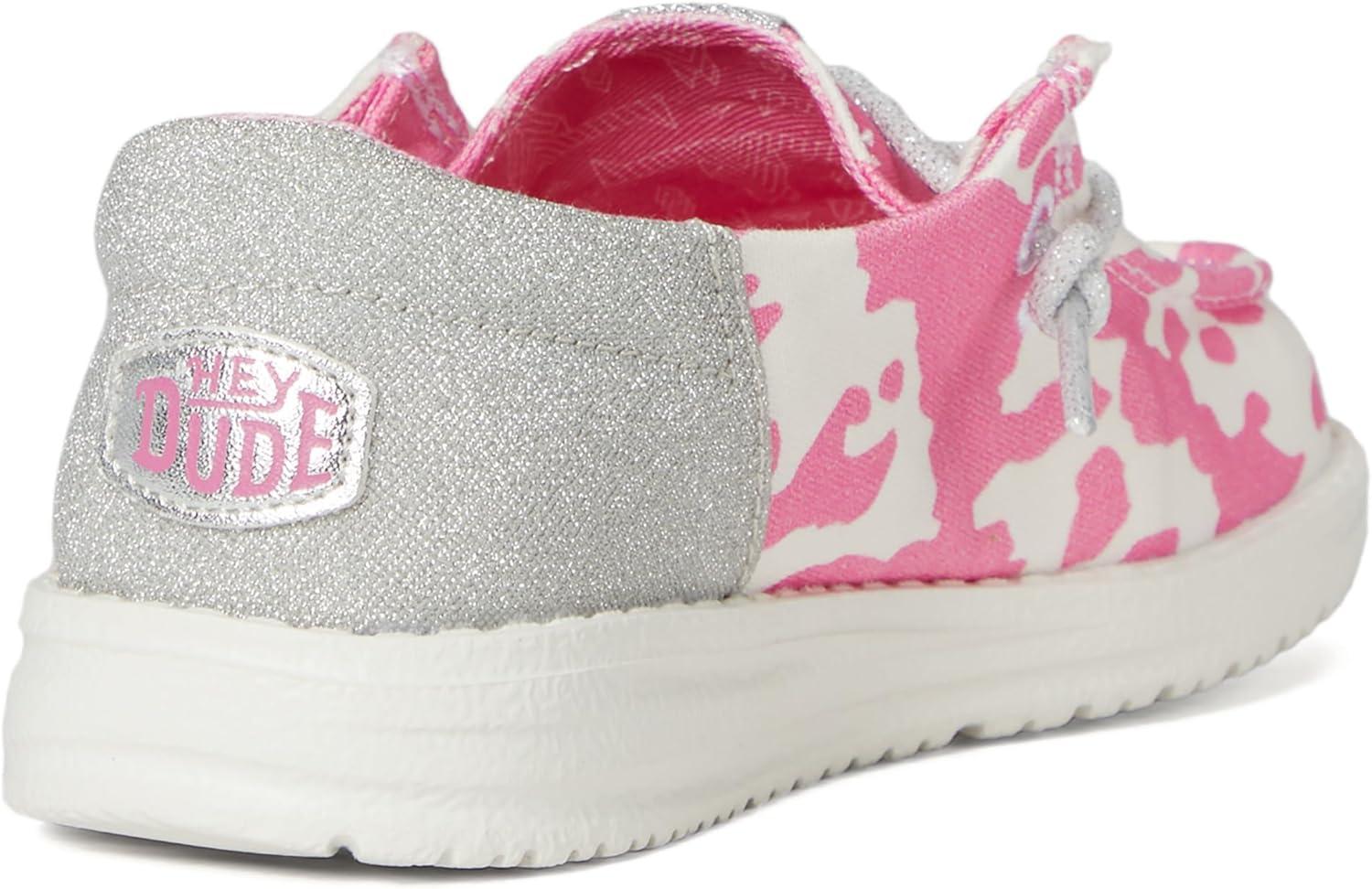 imageHey Dude Girls Wendy Youth ShoesBling Pink CowSilver