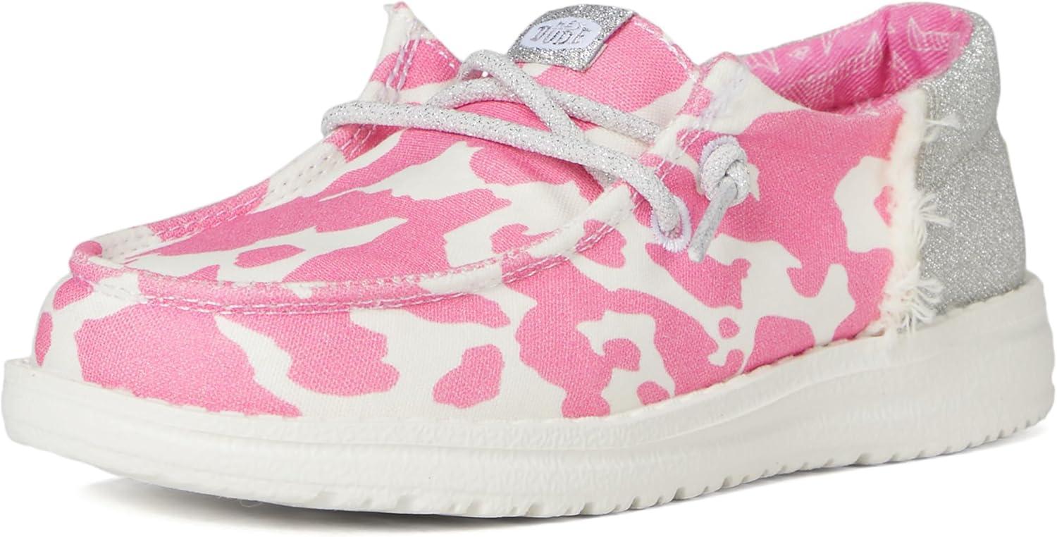 imageHey Dude Girls Wendy Youth ShoesBling Pink CowSilver