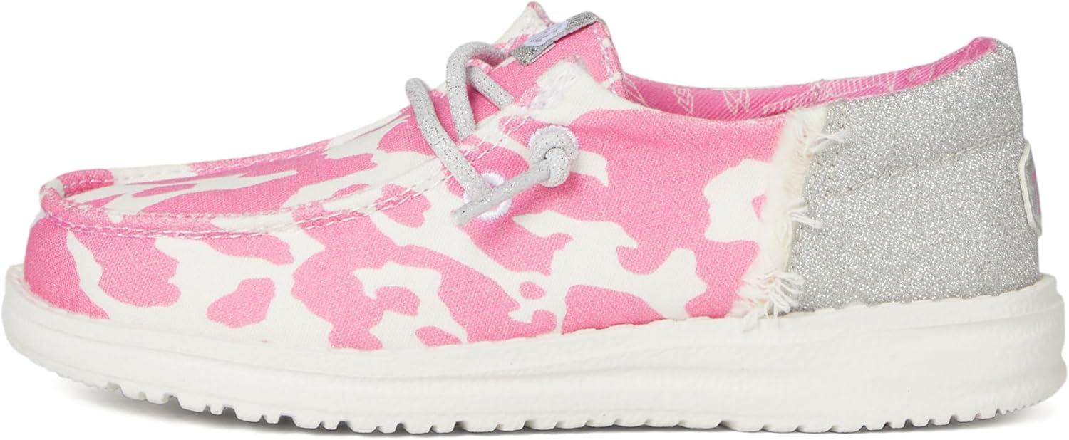 imageHey Dude Girls Wendy Youth ShoesBling Pink CowSilver