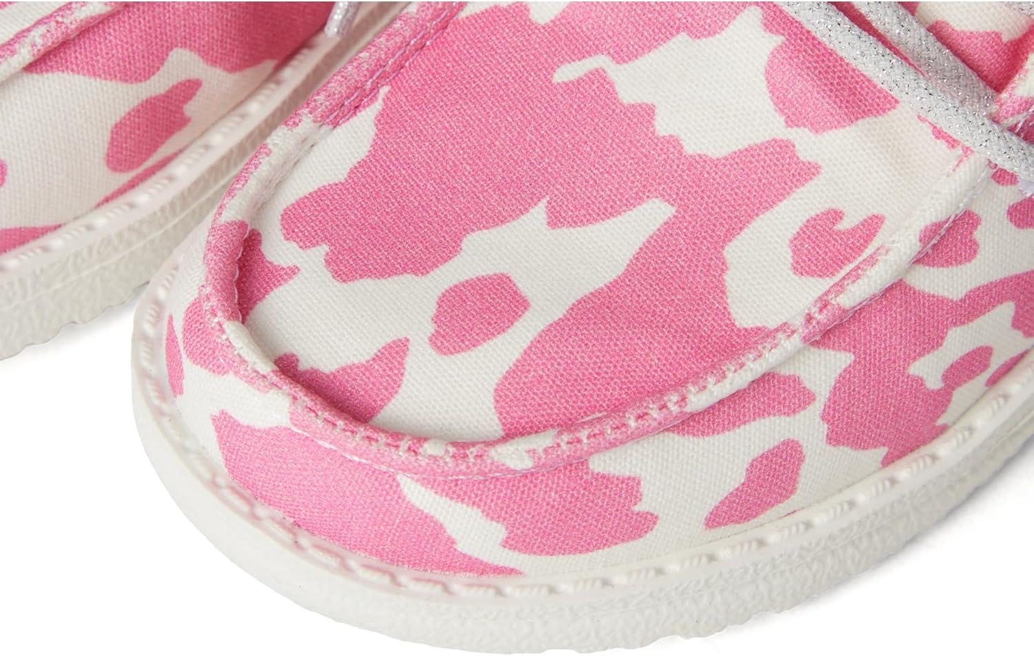 imageHey Dude Girls Wendy Youth ShoesBling Pink CowSilver
