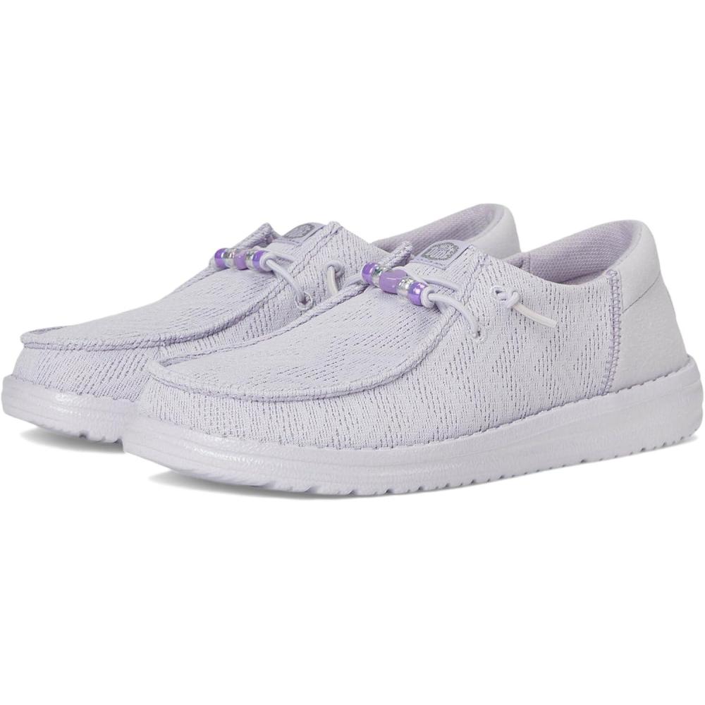 imageHEYDUDE Girls Wendy Funk Shoelry Little Big Kid SlipOnThistle Purple