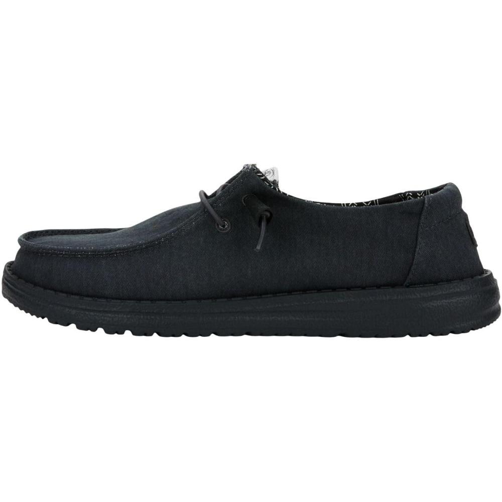 imageHEYDUDE Womens Wendy Canvas Womens Shoes Womens Slipon Loafers Comfortable ampamp LightWeightBlackBlack