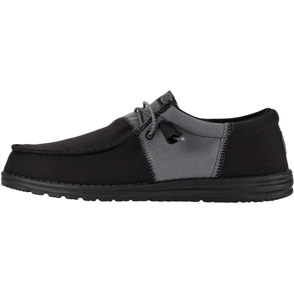 imageHEYDUDE Womens Wendy Canvas Womens Shoes Womens Slipon Loafers Comfortable ampamp LightWeightBlackGrey