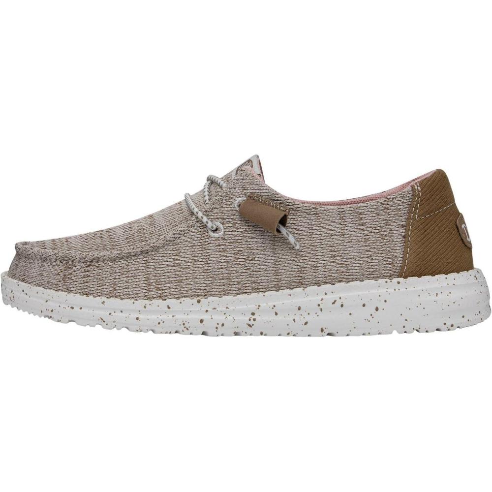 imageHEYDUDE Womens Wendy Canvas Womens Shoes Womens Slipon Loafers Comfortable ampamp LightWeightWalnut