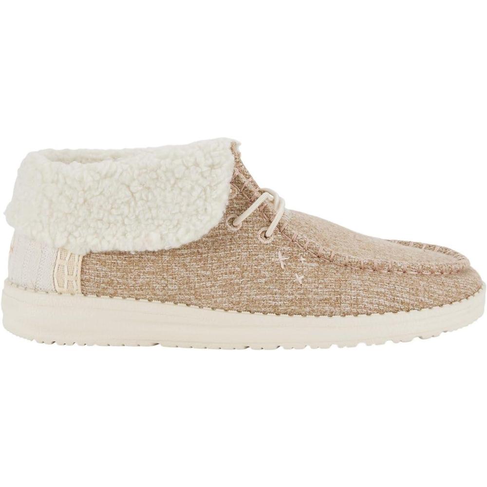 imageHEYDUDE Womens Wendy Fold Ankle BootIvory