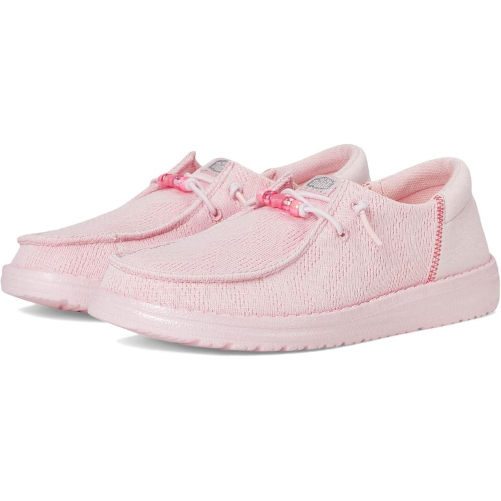 imageHEYDUDE Womens Wendy Funk Shoelry Little Big Kid SlipOnLight Pink