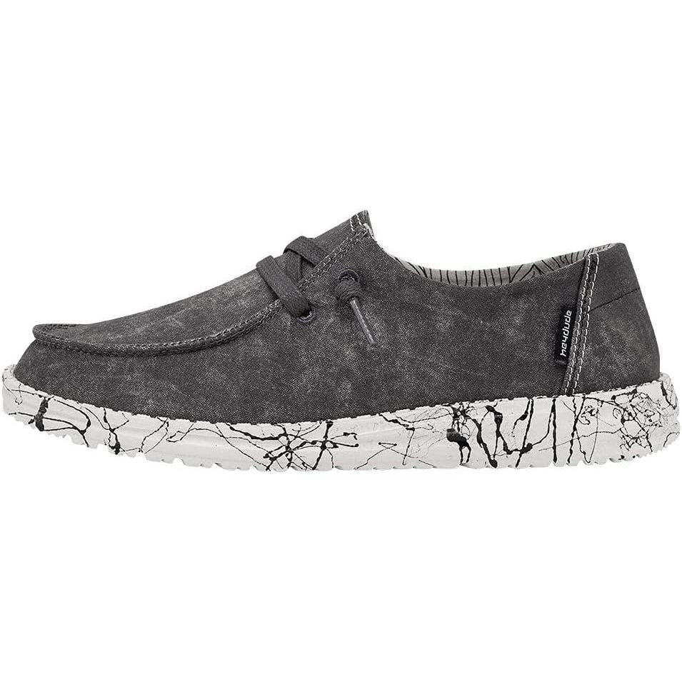 imageHey Dude Girls Wendy Youth Multiple Sizes ampamp Colors  Girls Shoes  Girls Lace Up Loafers  Lightweight ampamp ComfortableMoonwash