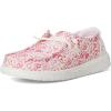 imageHEYDUDE Girls Wendy Watercolor Hearts Little Big Kid LoaferPinkWhite