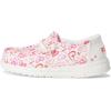 imageHey Dude Girls Wendy Watercolor Hearts Little Big Kid LoaferPinkWhite