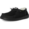 imageHey Dude Kids Wendy Brushed Cozy Little KidBig Kid  Loafers for Kids  Canvas Upper  Cotton LiningBlackBlack